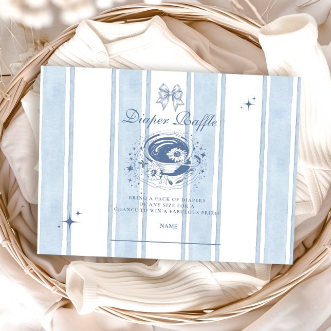 Tea Party Diapper Raffle Tilläggskort (Skapare uppladdad)