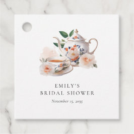 Tea Party Elegant Bröllopsdusch Gåvor Etiketter