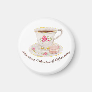 Tea Party Elegant Bröllopsdusch Speningsfest Magnet