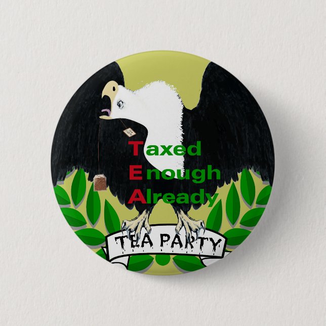 TEA Party förnödenheter Knapp (Framsida)