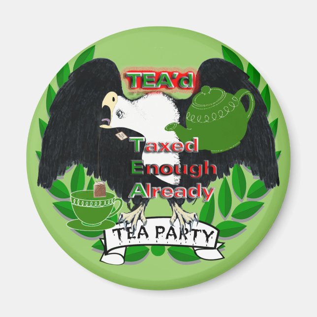 TEA Party förnödenheter Magnet (Framsidan)