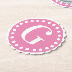 Tea Party Frilly Girly Rosa och White Underläggs Underlägg Papper