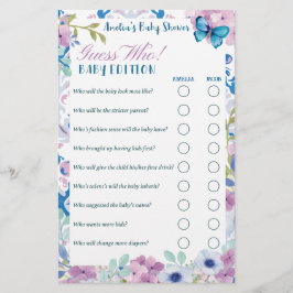 Tea party Gissa vem baby-utgåvan Babyduschspel