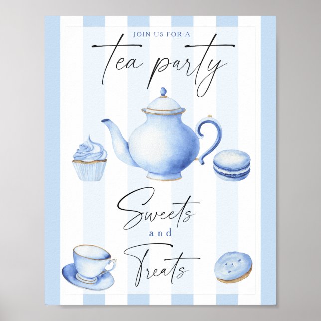 Tea Party - godis och behandling av babydusch Poster (Framsidan)