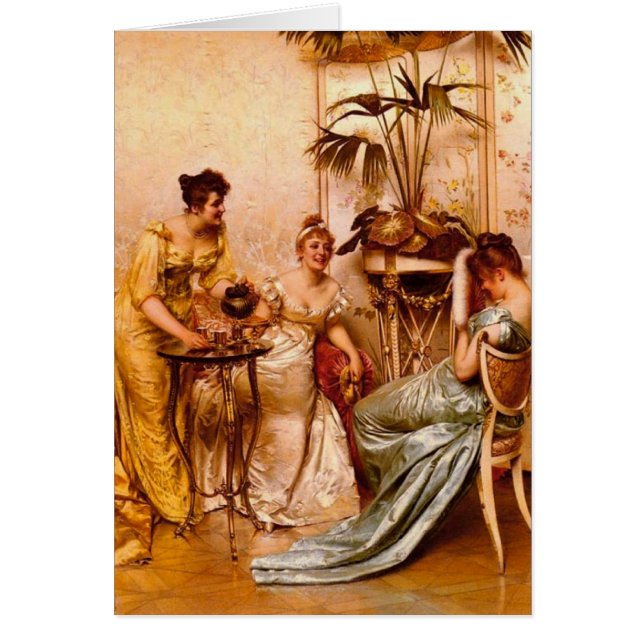 Tea Party Hälsningskort (Framsidan)