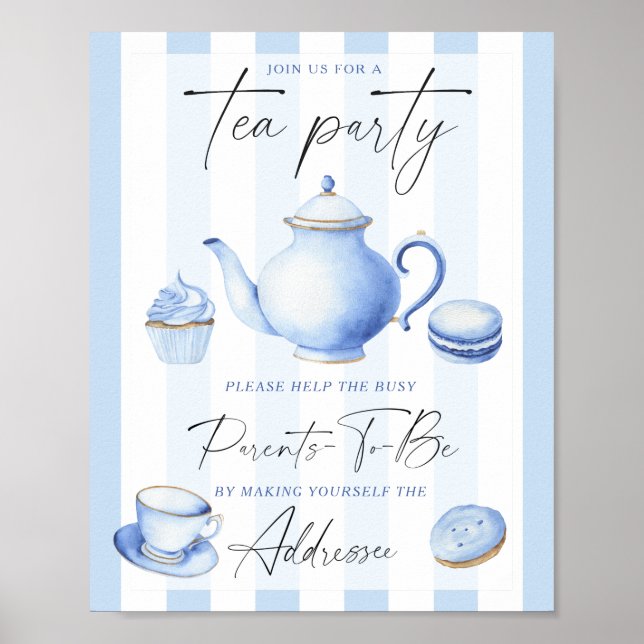 Tea party - Hjälp de busna föräldrar som ska konta Poster (Framsidan)