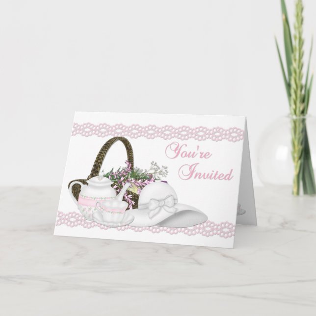 Tea Party-inbjudan Inbjudan (Framsida)