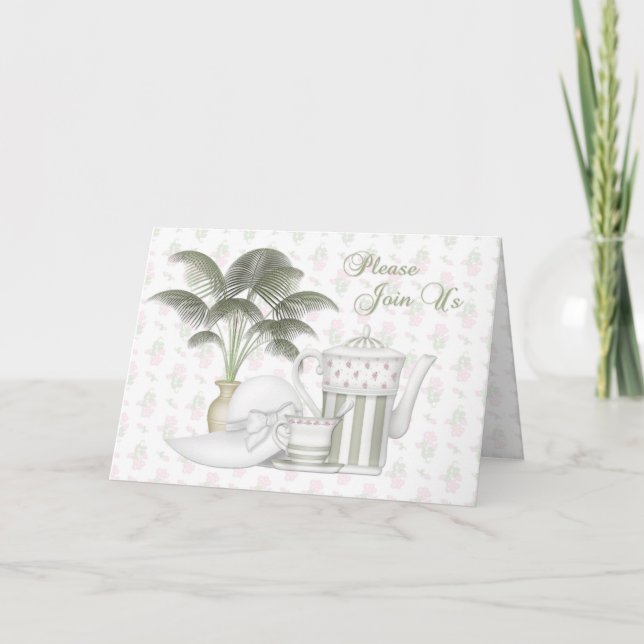 Tea Party-inbjudan Inbjudan (Framsida)