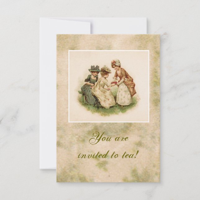 Tea Party-inbjudan Inbjudningar (Framsida)