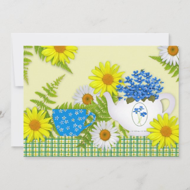 Tea Party-inbjudan Inbjudningar (Framsida)