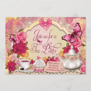 Tea Party-inbjudningar Inbjudningar