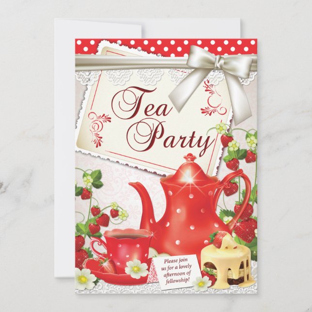 Tea Party-inbjudningar Inbjudningar (Framsida)