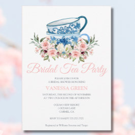 Tea Party Inbjudningskort för möhippan