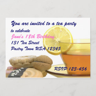 Tea Party-inbjudningsmall Inbjudningar