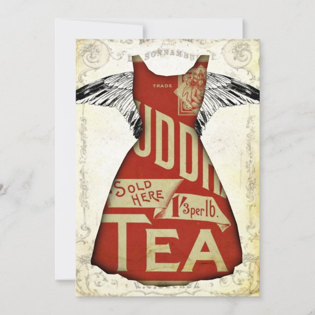 TeA PaRTy iNViTaTioNs i ReD Inbjudningar (Framsida)