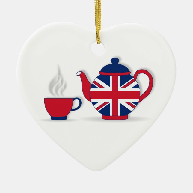 Tea Party Julgransprydnad Keramik (Framsidan)