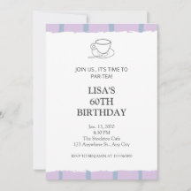 Tea party light lila par-tea 60-årsdagen