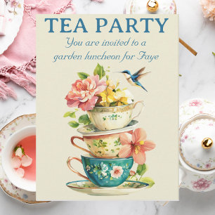 Tea Party-mappad inbjudan