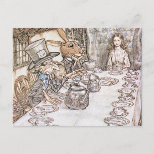 Tea Party med Mad Hatter Vykort