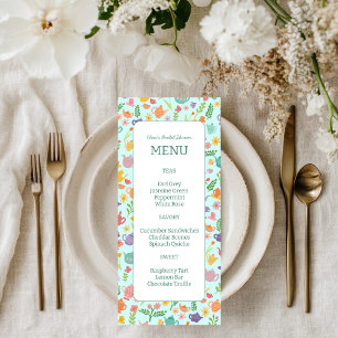 Tea Party Möhippa Cute Colorful ANPASSNINGSBAR Meny