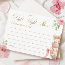 Tea Party Möhippa Datum Nattkort