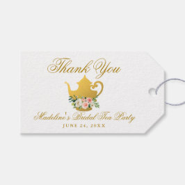 Tea Party Möhippa Guld Tack Presentetikett