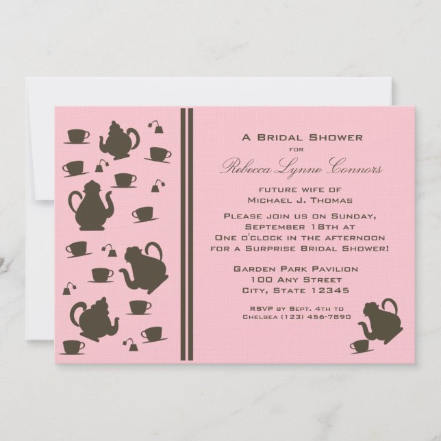 Tea Party/ Möhippa Inbjudningar (Framsida)