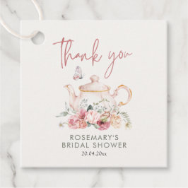 Tea Party Möhippa Tack Gåvor Etiketter