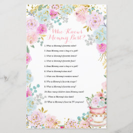 Tea Party Pastel Blommigt som känner Mamma bäst