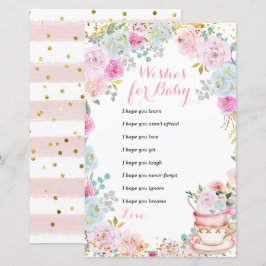 Tea Party Pastel Flowers Önskemål för Baby