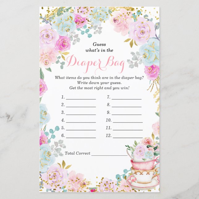 Tea Party Pastel gissar vad som finns i tidningsba (Framsida)