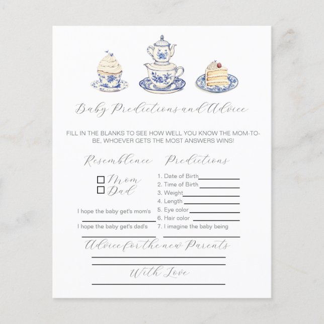 Tea party råd om nya föräldraspel. (Framsida)