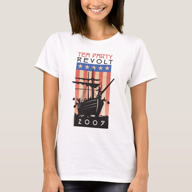 Tea Party Revolt 2009 T Shirt (Framsida)