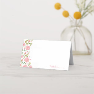 Tea Party Rosa Rosa Namnkort Placeringskort