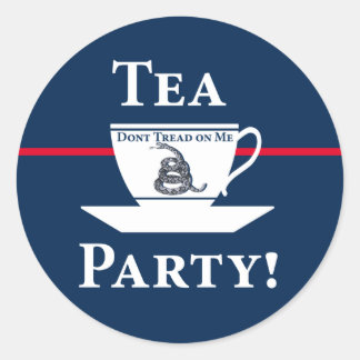 Tea Party! Runt Klistermärke