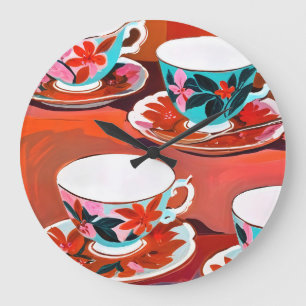 Tea Party Stor Klocka