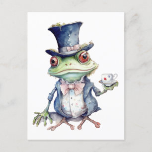 Tea Party Toad i Top hat Vykort