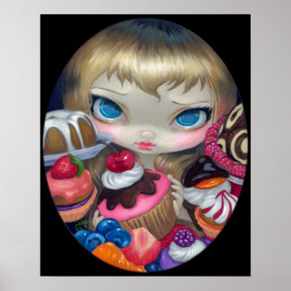 Tea Party Treats ART PRINT Alice i Wonderland Poster