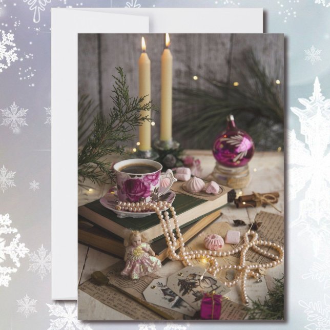 Tea Party vid farmors hus för jul Inbjudningar (Skapare uppladdad)
