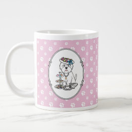 Tea Party Westie - Väster Highland White Terrier Jumbo Mugg
