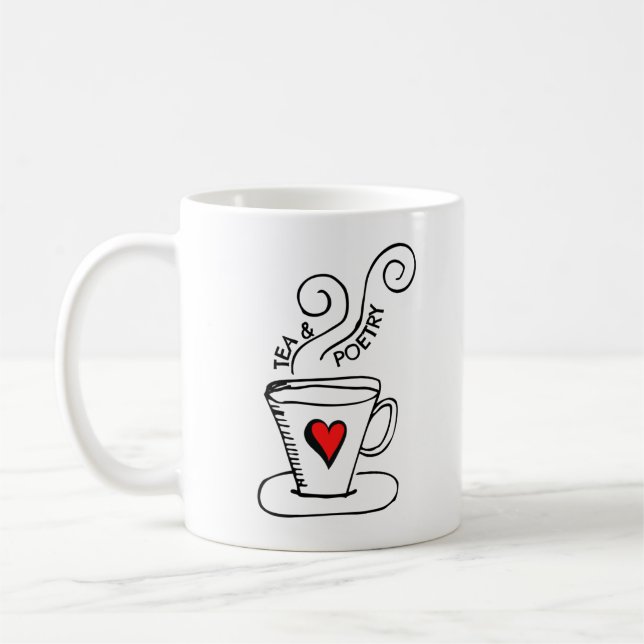 Tea & Poetry. Kaffemugg (Vänster)
