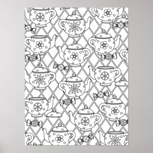 Tea Pot Doodle 2 Poster (Framsidan)