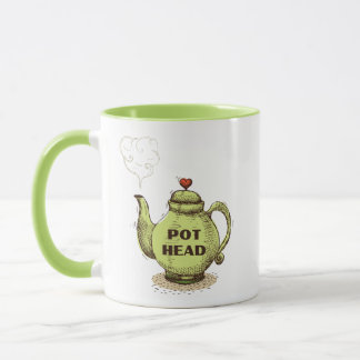 Tea Pot Head Funny Tea Mugg