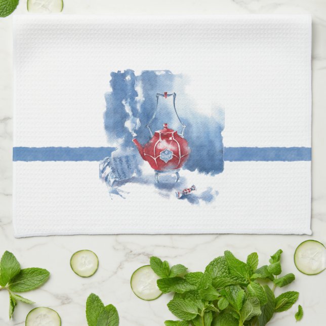 Tea Pot Kitchen Towel Kökshandduk (Vikta)