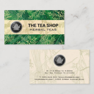 Tea Pot Logotyp Tea Lövs Visitkort