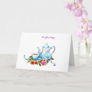 Tea Pot med Tea Mors dag Kort