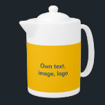 Tea Pot Medium Gult<br><div class="desc">Med möjlighet att placera en egen bild (foto, logotyp) och/eller egen text (innehåll, teckensnitt, färg, storlek, plats) på den här produkten. Klicka på knappen "Anpassa" eller "Anpassa" för eventuella uppdateringar! Met de mogelijkheid om eigen afbeelding (foto, logotyp) en/of eigen tekst (inhoud, lettertype, kleur, grootte, locatie) toe te voegen. Klik op...</div>