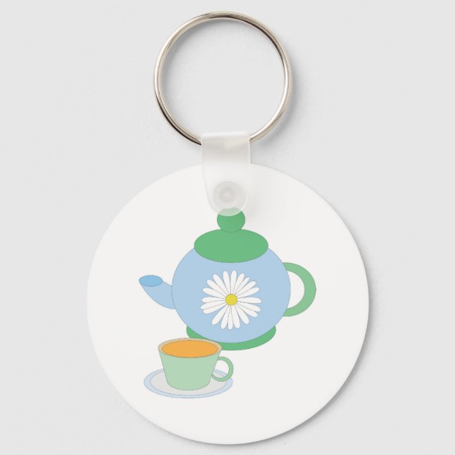 Tea Pot och Kopp Nyckelring (Framsida)