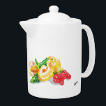 Tea Pots: Japanska plommon med jordgubbar<br><div class="desc">Färgning: Jordgubbar med japanska plommon</div>