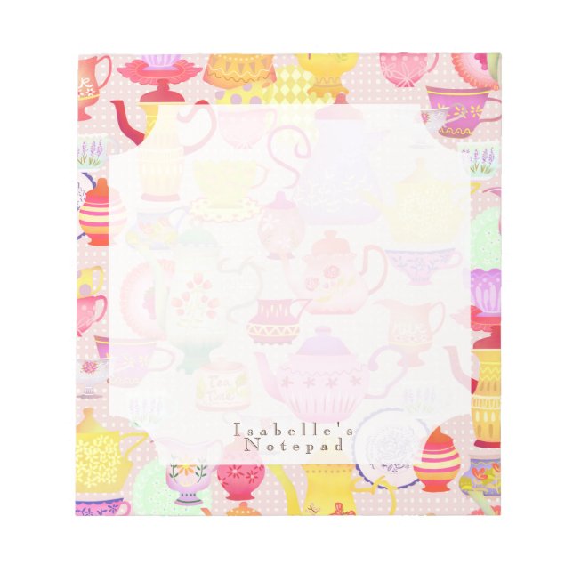Tea Pots och Kopp Anteckningsblock (Framsida)